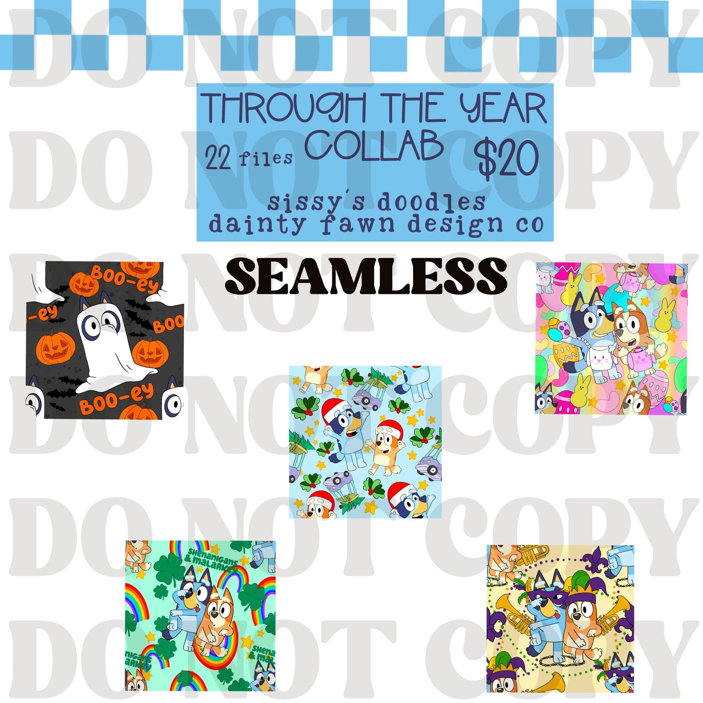 Blue Dog Through The Year Collab W/Dainty Fawn