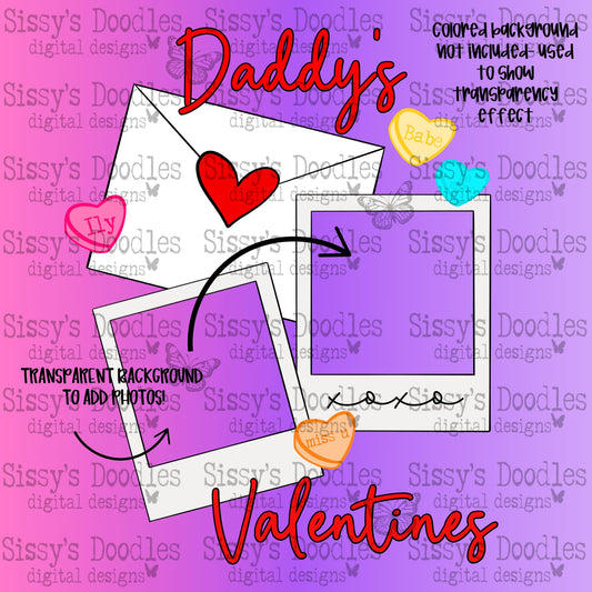 Daddys Valentines - Fillable PNG