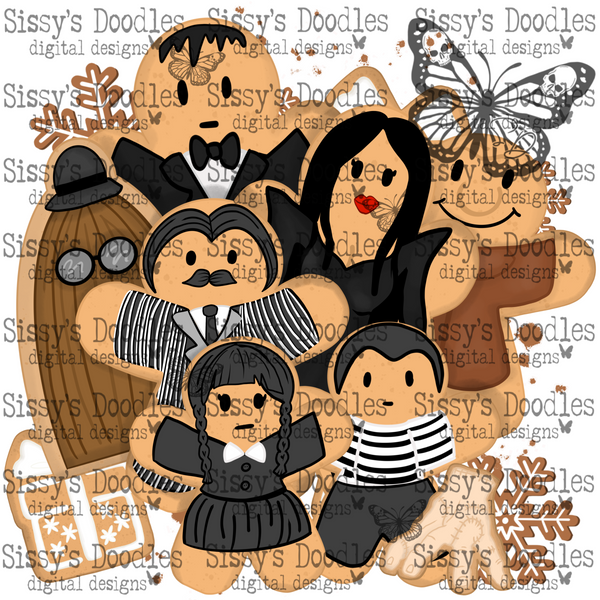 Gingerbread spooky family