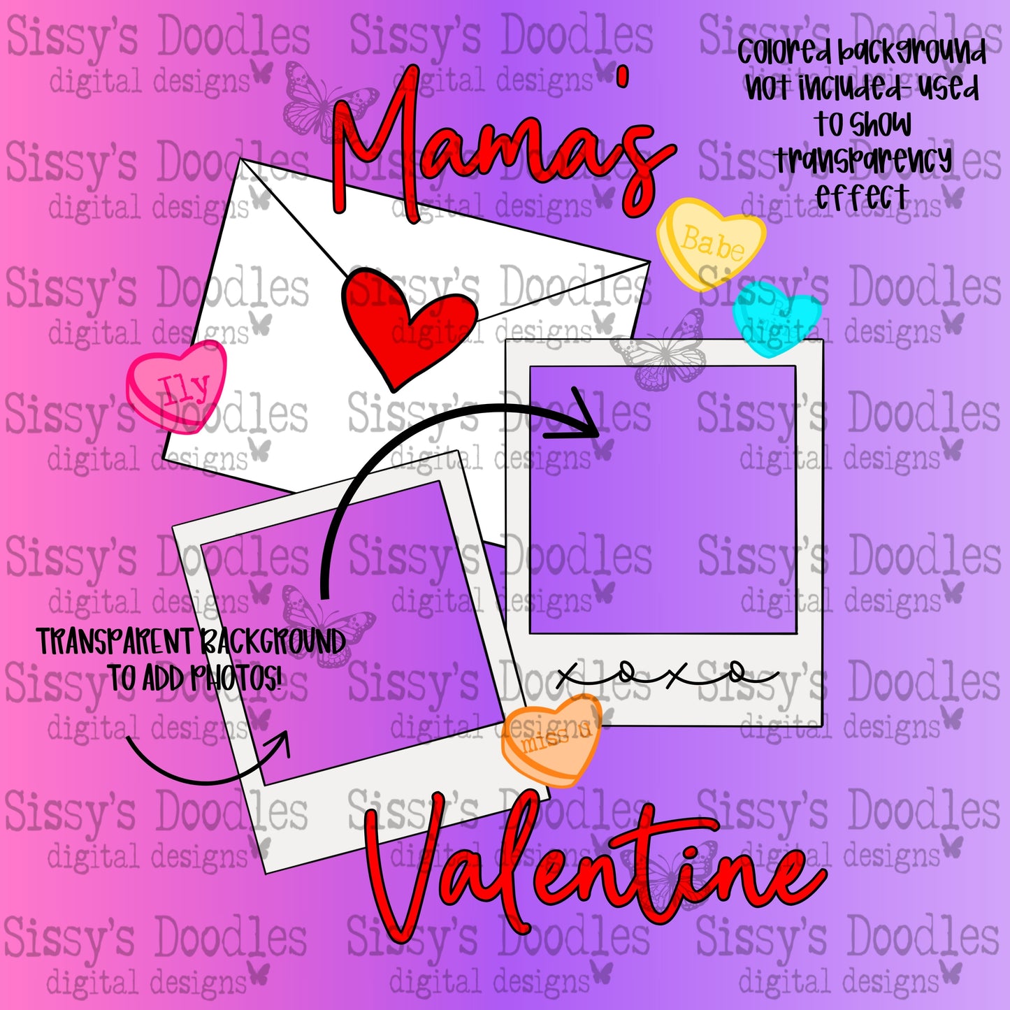 Mamas Valentine - Fillable PNG