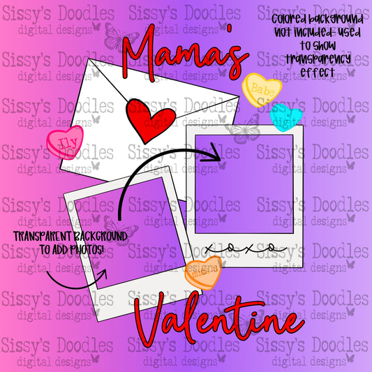 Mamas Valentine - Fillable PNG