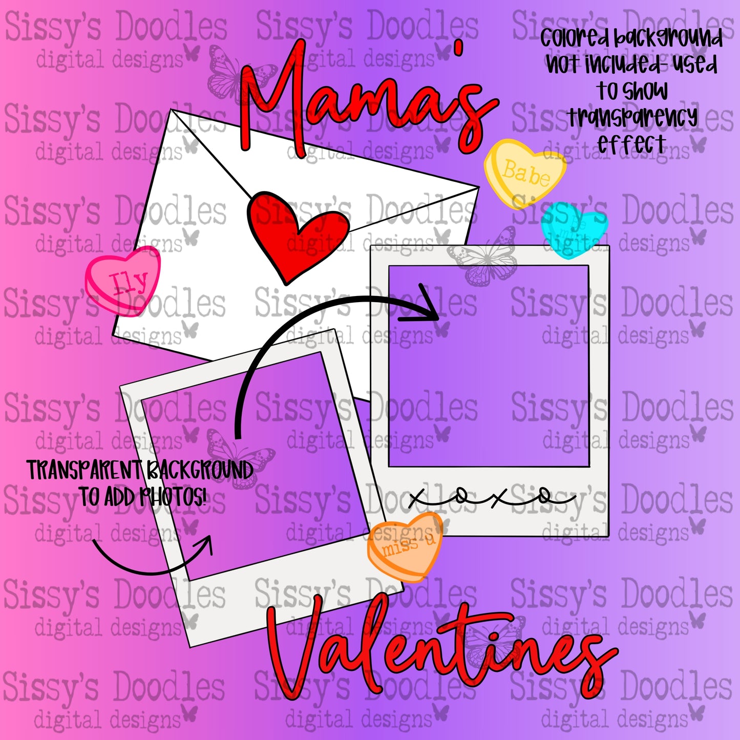 Mamas Valentines - Fillable PNG