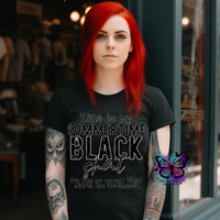 This is my Summertime Black Shirt it's like my normal black shirts, but it's Summer PNG Download