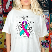 Fuck Cancer Pink Purple Teal Ribbon PNG Download