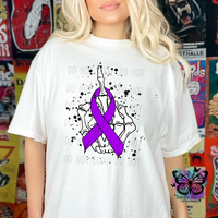Fuck Cancer Purple Ribbon PNG Download