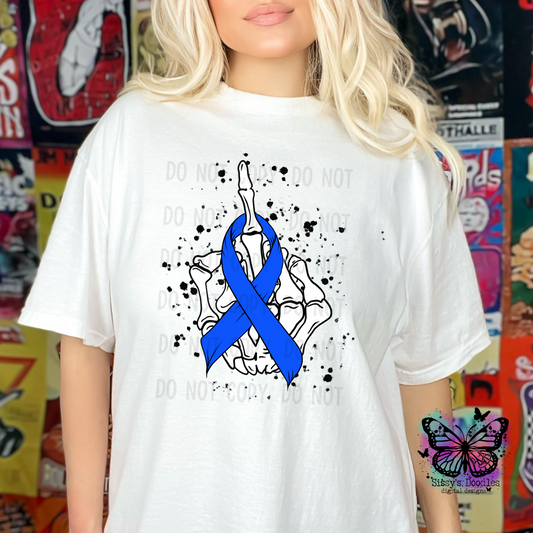 Fuck Cancer Blue Ribbon PNG Download