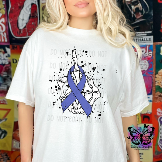 Fuck Cancer Periwinkle Ribbon PNG Download