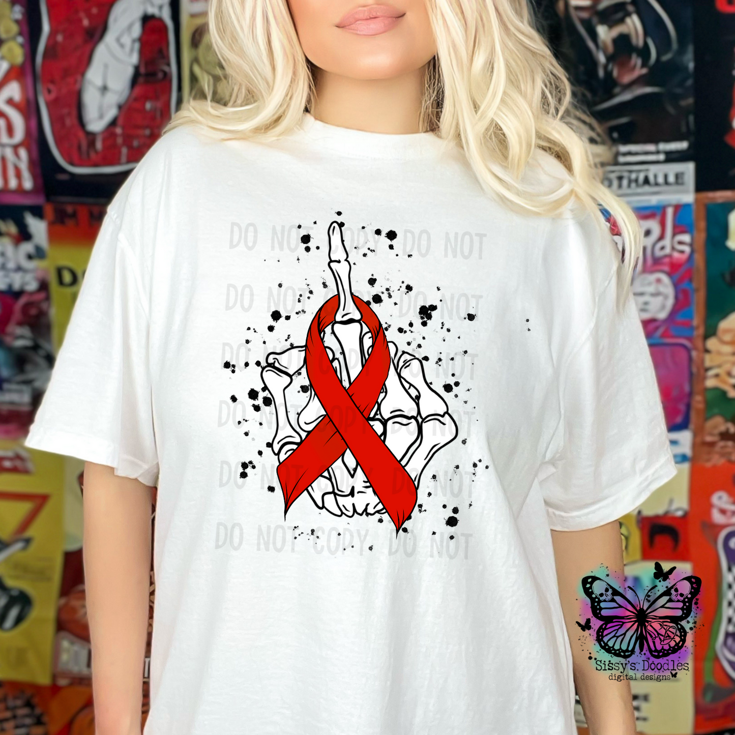 Fuck Cancer Red Ribbon PNG Download