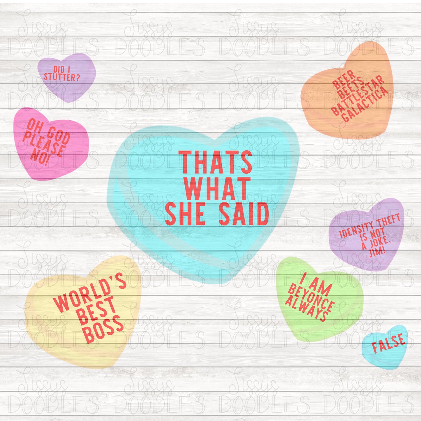 Candy hearts BUNDLE PNG Download