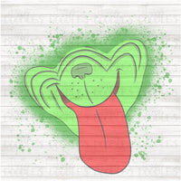 Green Lips and Tongue PNG Download
