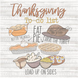 Thanksgiving To-do list PNG Download