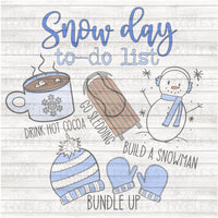 Snow Day To-Do List PNG Download