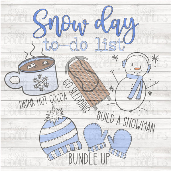 Snow Day To-Do List PNG Download