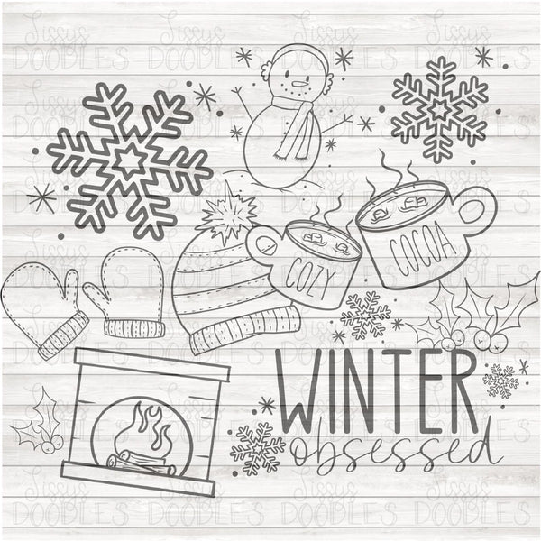 Winter Obsessed PNG Download