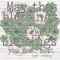 Irish Blessing Floral PNG download
