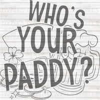 Who's Your Paddy? PNG download SINGLE COLOR