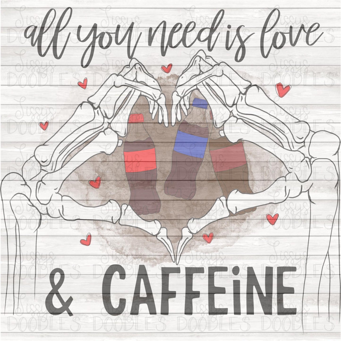 Love & Caffeine Soda PNG Download