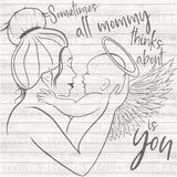 Sometimes All Mommy Thinks About Is You PNG Download SINGLE COLOR