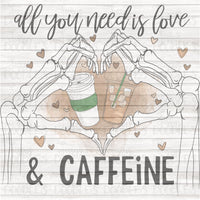 Love & Caffeine Green PNG Download