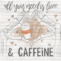 Love & Caffeine Orange PNG Download