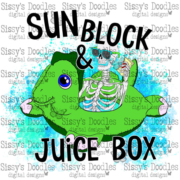 Sun block and juice box DINO PNG Download