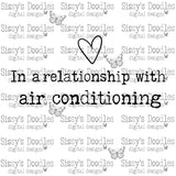 In a relationship with air conditioning PNG Download SINGLE COLOR