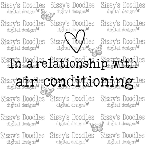 In a relationship with air conditioning PNG Download SINGLE COLOR
