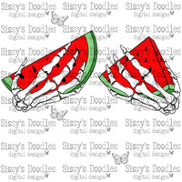 Watermelon Skellie hands PNG Download