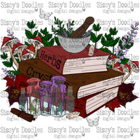 Witchy Library PNG Download