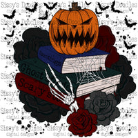 Halloween Floral Library PNG Download