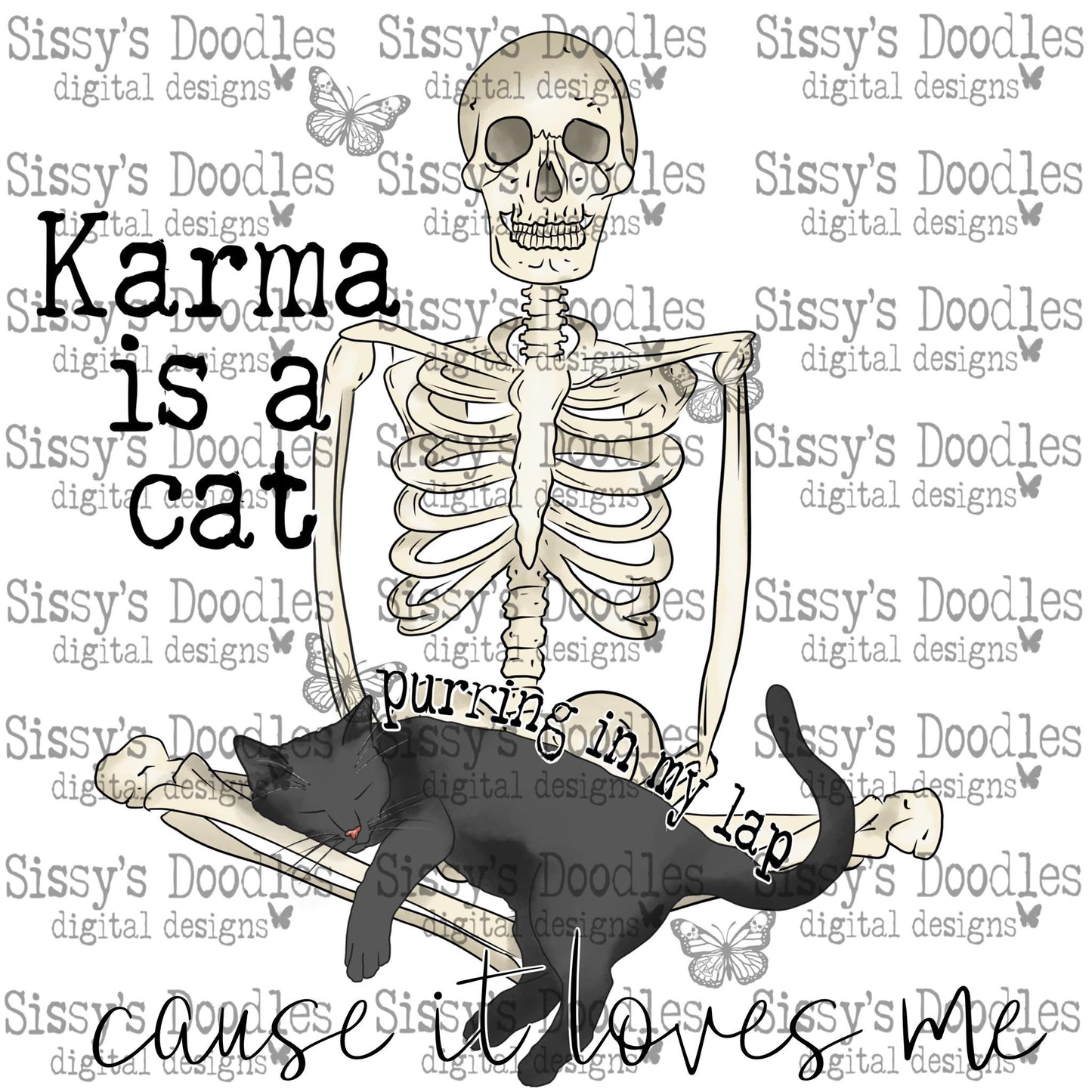 Karma is a Cat PNG Download