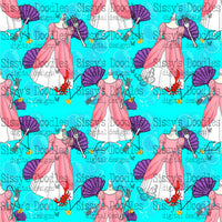 Mermaid Princess Seamless PNG Download
