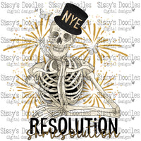 New Year Skellie PNG Download