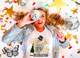 2023 New Year Skellie Champagne PNG Download