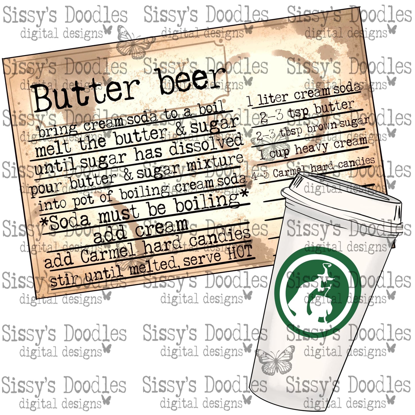 Butterbeer Recipe PNG Download