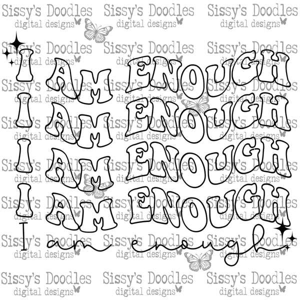 I Am Enough PNG Download
