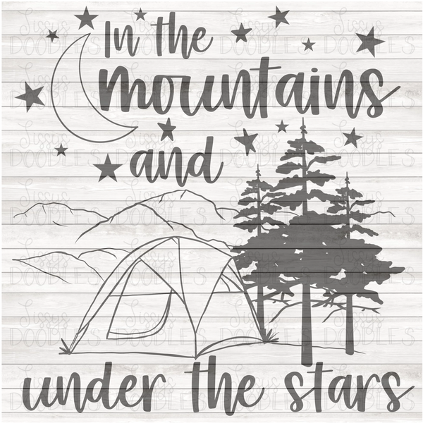 In the mountains and under the stars PNG Download