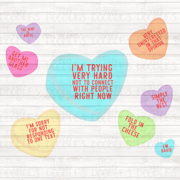 Schitts Creek Candy Hearts PNG Download