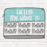 Hello my name is TEACHER PNG Download