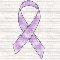Testicular Cancer Tie Dye ribbon PNG Download