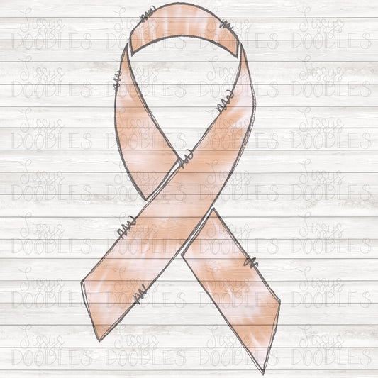 Uterine Cancer Tie Dye ribbon PNG Download