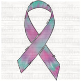 Thyroid Cancer Tie Dye ribbon PNG Download