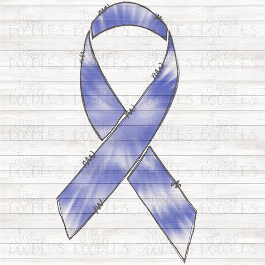 Colon Cancer Tie Dye ribbon PNG Download