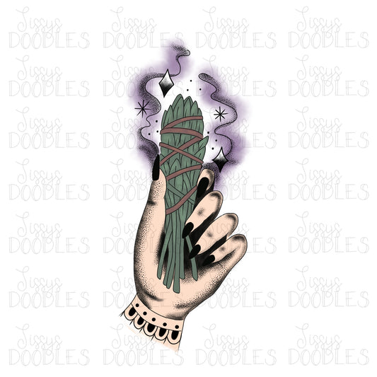 Sage Burning Hand PNG Download