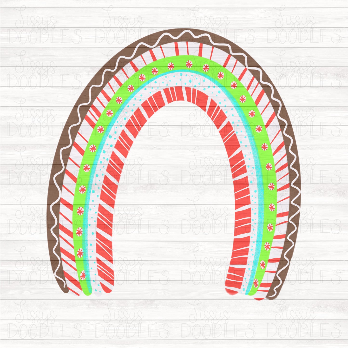 Gingerbread rainbow PNG Download