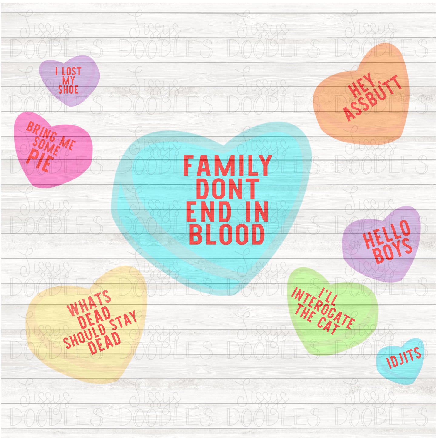 Candy hearts BUNDLE PNG Download