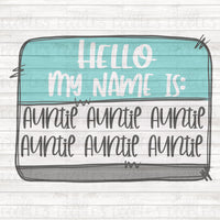 Hello my name is AUNTIE PNG Download