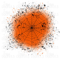 Halloween Spider Web Bleach Patch PNG Download