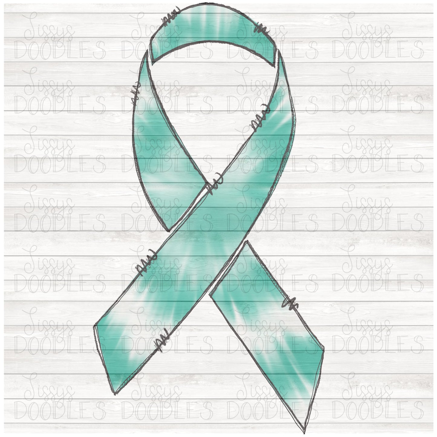 Ovarian/Cervical Cancer Tie Dye ribbon PNG Download