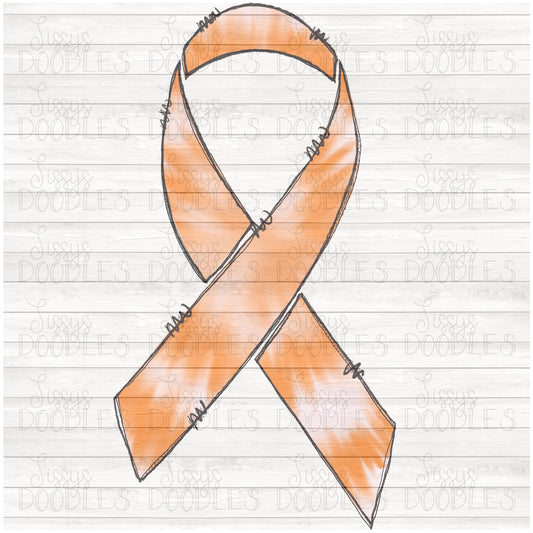 Kidney Cancer/Lukemia Tie Dye ribbon PNG Download